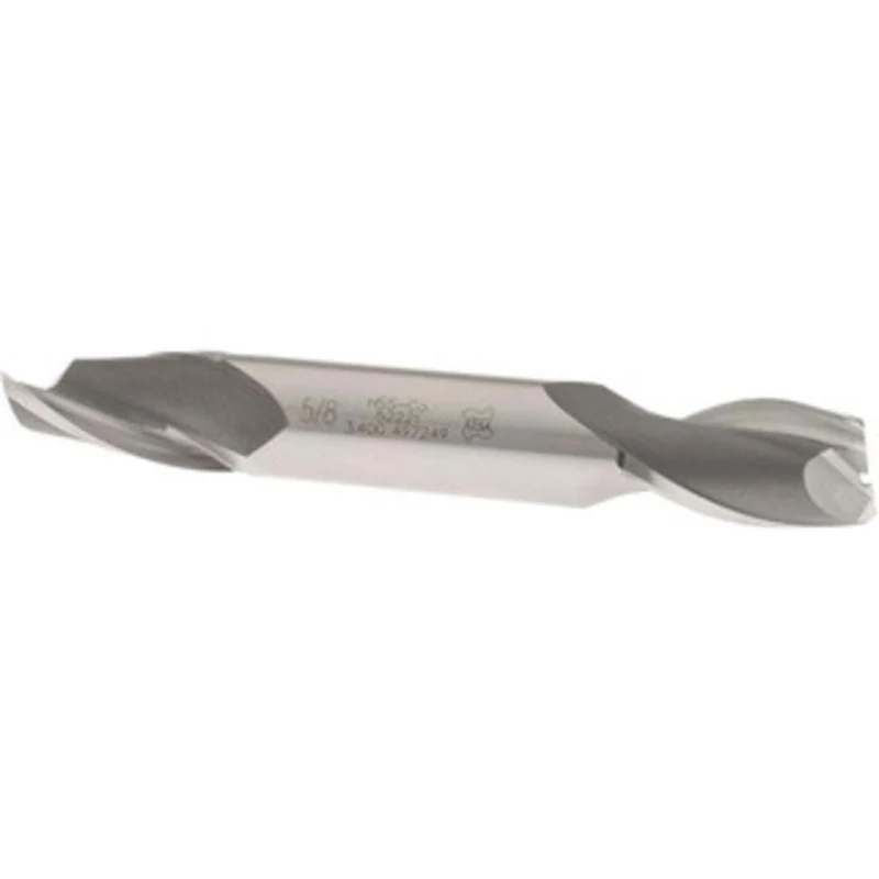 OSG 5/8, 1-1/8 LOC, 5/8 Shank Diam, 4-1/2 OAL, 2 Flute, Cobalt Square End Mill Double End, Uncoated, Spiral Flute, 30...